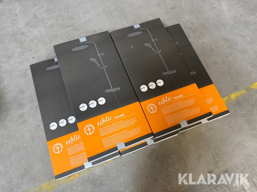 Brusesæt til badeværelser Gustav Berg Estetic Round 5 styks