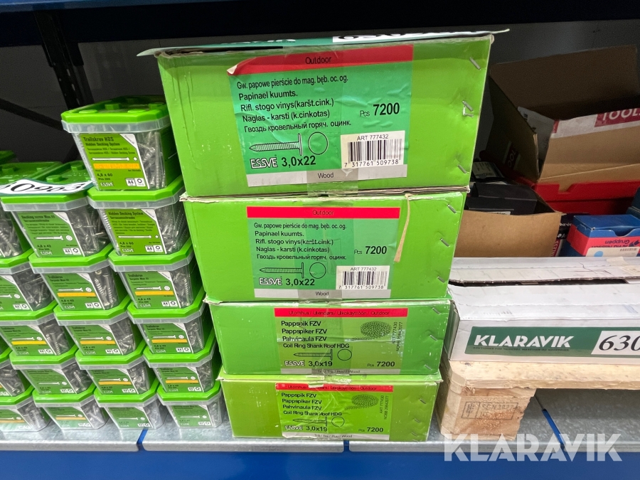 Tagpap søm Essve 4 kasser a 7.200 stk