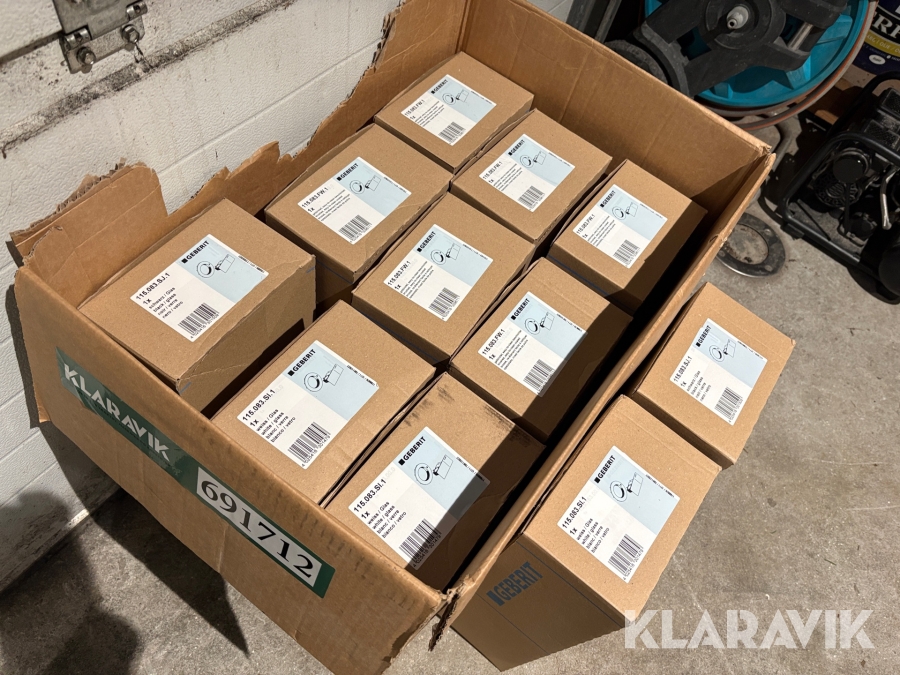 Trykknap til toiletskyl Geberit stål, hvid og sort glas, 11 styk