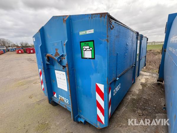 Lukket affaldscontainer/ophaler 22m3