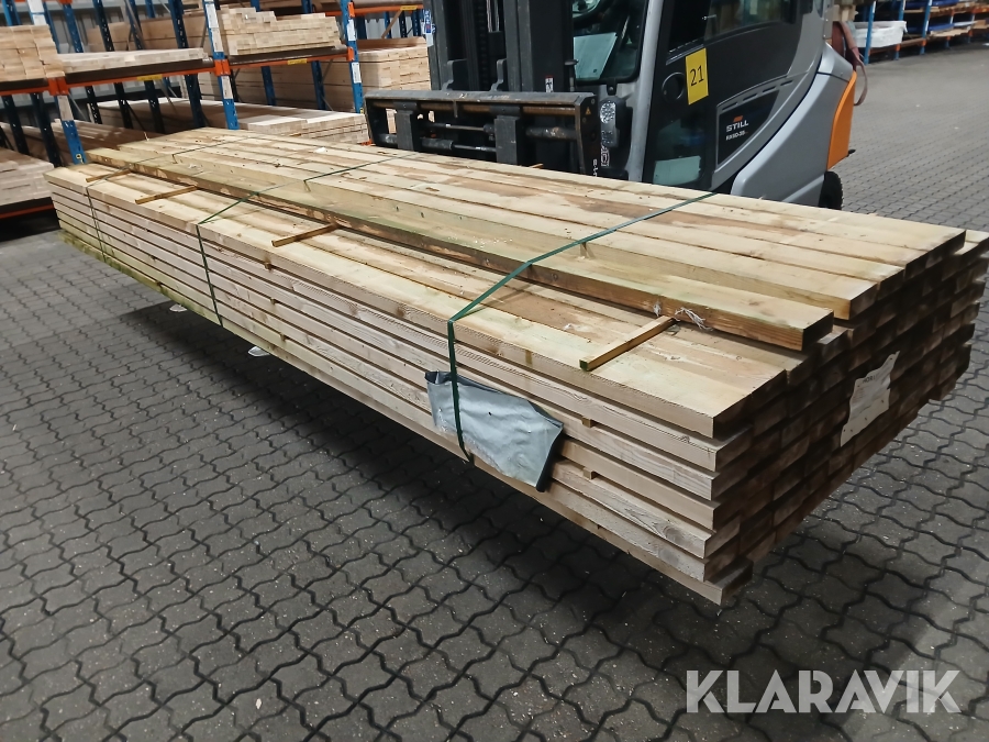 Trykimprægneret reglar/planker kvinta 94 styk 