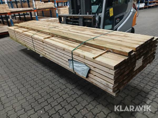 Trykimprægneret reglar/planker kvinta 94 styk 