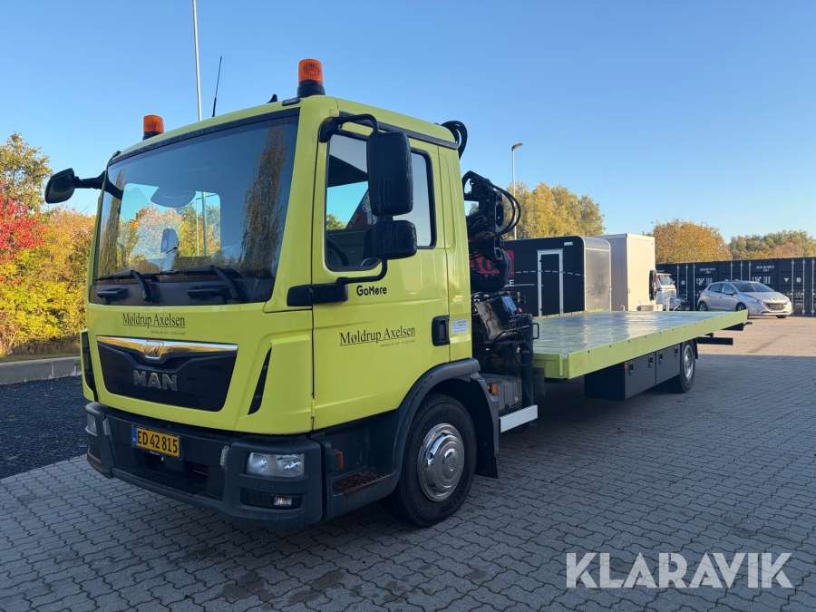 Kranbil MAN TGL 12. 4X2 B. Med lad
