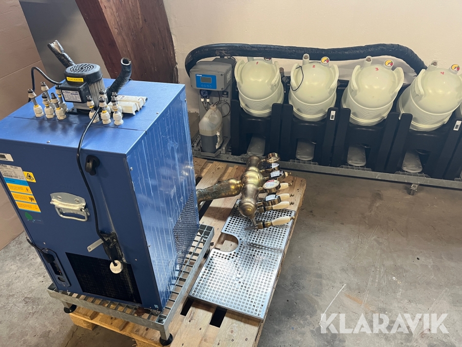 Fadølsanlæg med 5 taphaner