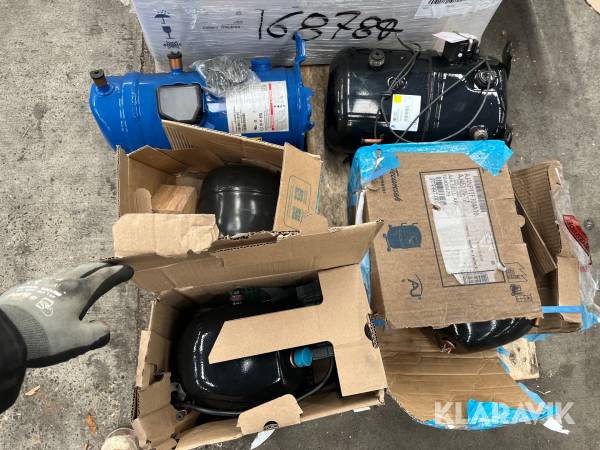 Kølekompressorer ventilator og øvrigt samlet lot