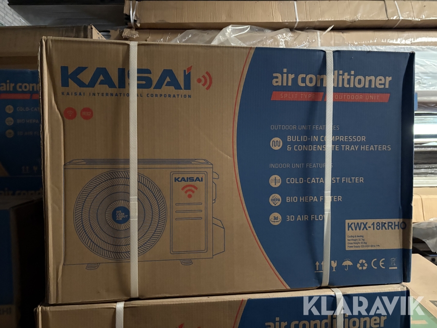 Varmepumpe Kaisai KWX-24HRGI - luft/luft 1 styk