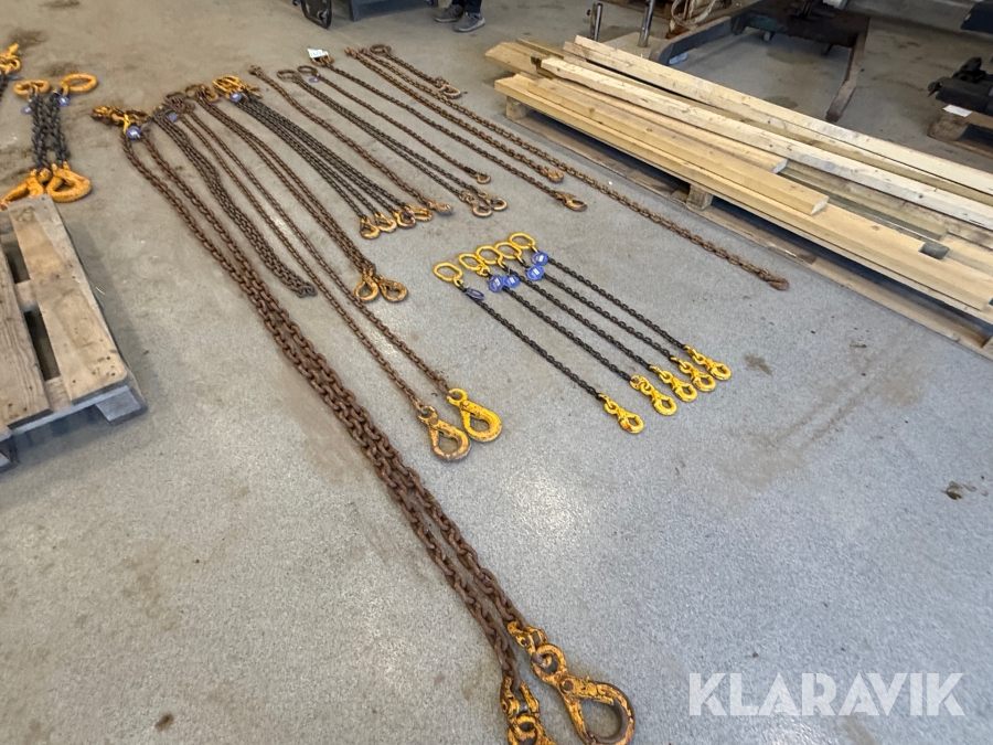 Sjalker med kæder 17 styk