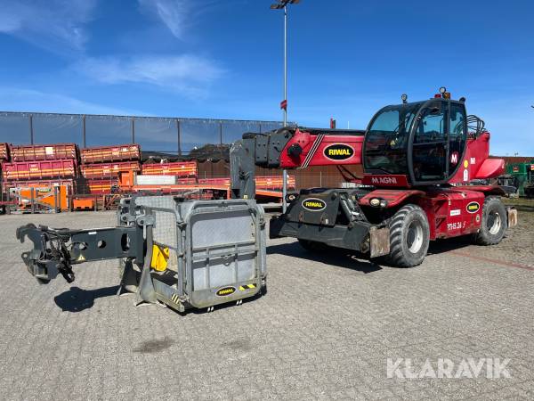 Rotations Teleskoplæsser Magni RTH5.26 S med kranspil mandskabskurv gafler kranarm