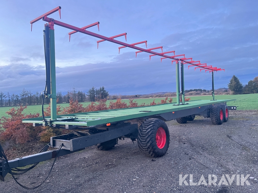 Halmvogn 24 Bigballer 14 meter lad med hydraulisk ballelås