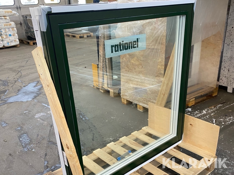 Vindue Rationel 117.8x117.8 cm grøn/hvid