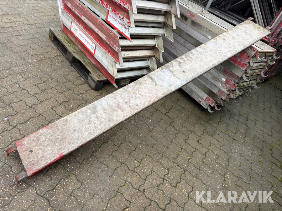 Stilladsdæk, 2,5 meter, 50 styk, inkl. bure