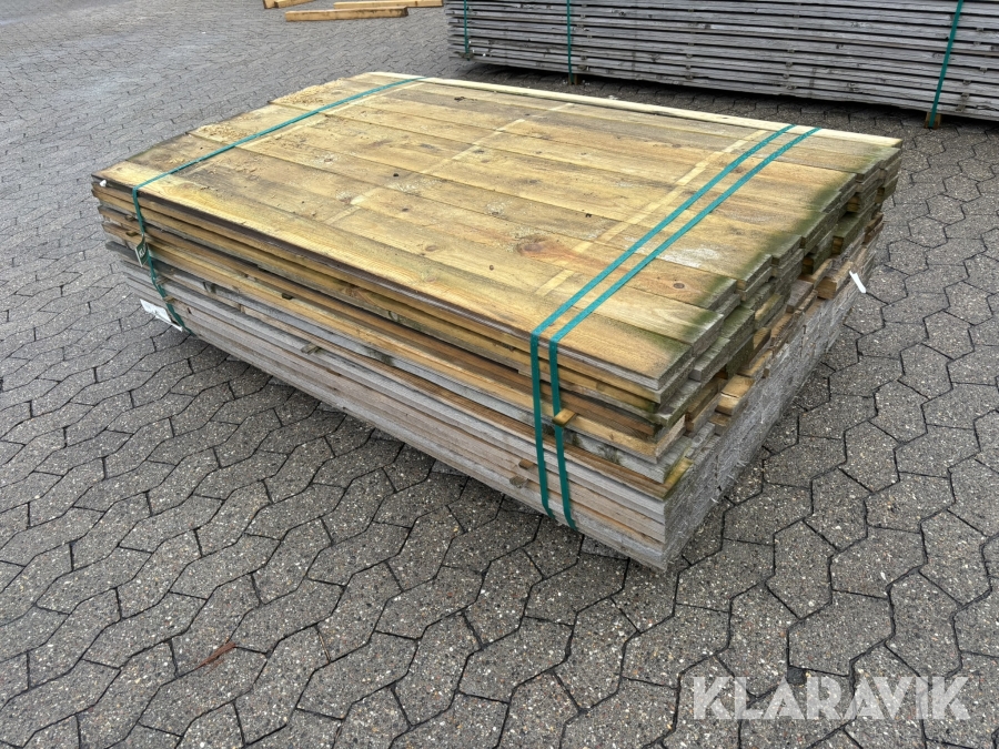 Hegnsbrædder 195 styk 19x100mm 