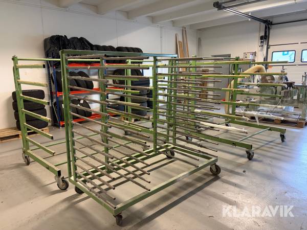 Transport/tørrevogn 5 styk blandet størrelser.