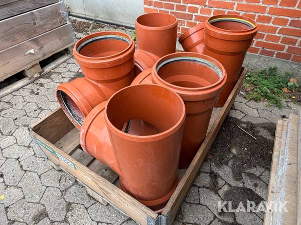 Assorterede kloak og afløbsrør - 5 dele