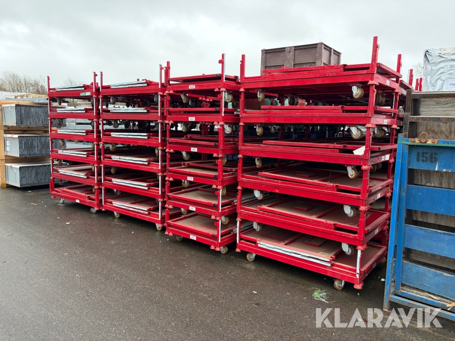Stabelbare rullevogne 39 styk