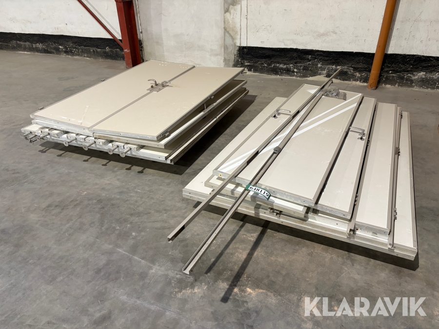 Skillerumsvægge med døre 2 sektioner