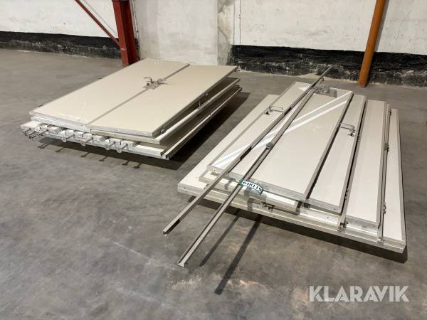 Skillerumsvægge med døre 2 sektioner