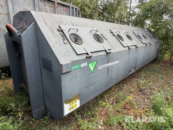Stålcontainer med indkastluger