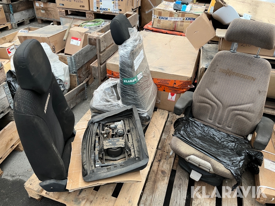 Sæder Liebherr/Mercedes/sennebogen 3 styk