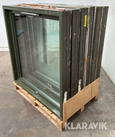 Termovindue 6 Styk grønt 119 × 125 cm med aluminiumsvandnæse