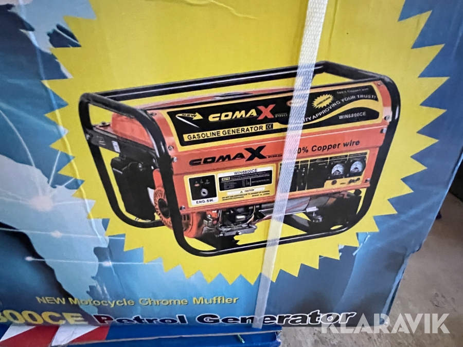 Generator ComaX Pro Win6800CE, Køge, Klaravik auktioner