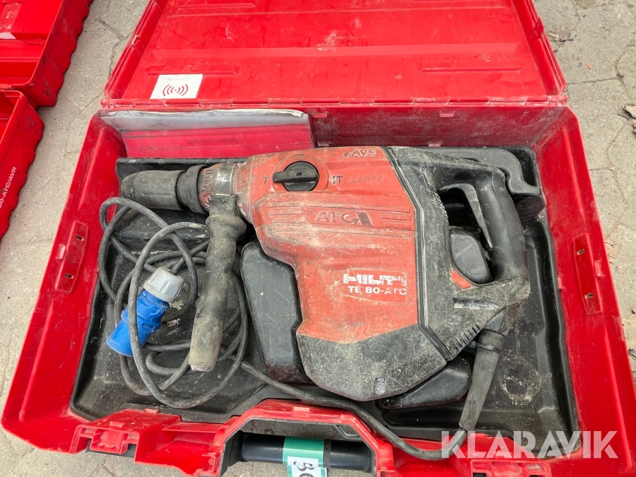 Borehammer Hilti TE 80-ATC, Holbæk, Klaravik auktioner