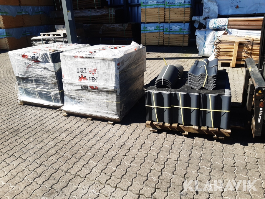 Betontagsten IBF Dobbelt S Antracit 550 stk + 7 stk Rygning