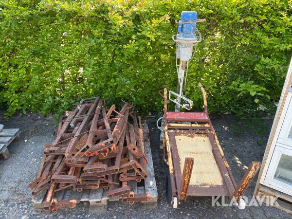Blandet lot forskalningsbeslag, blander og vogn
