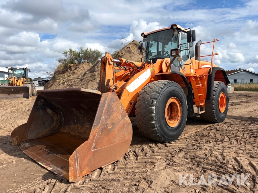 Gummiged Doosan DL420-3 med vejesystem.