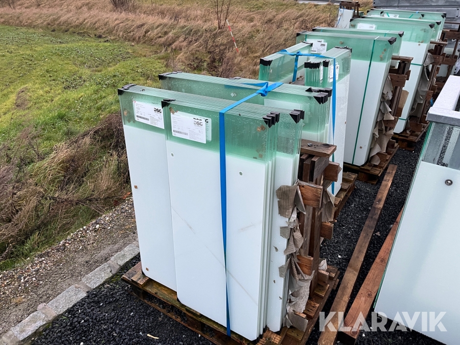 Hærdet og lamineret glas DSG 11 paller - 205 styk