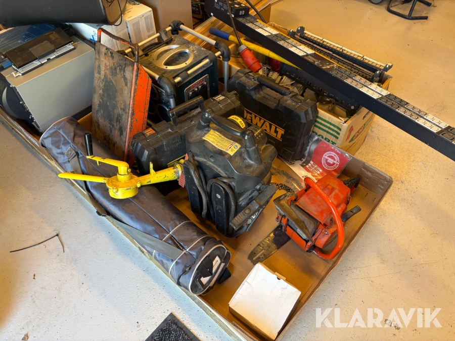 Værktøj og udstyr Bosch DeWalt Dolmar CIAT blandet parti Lot