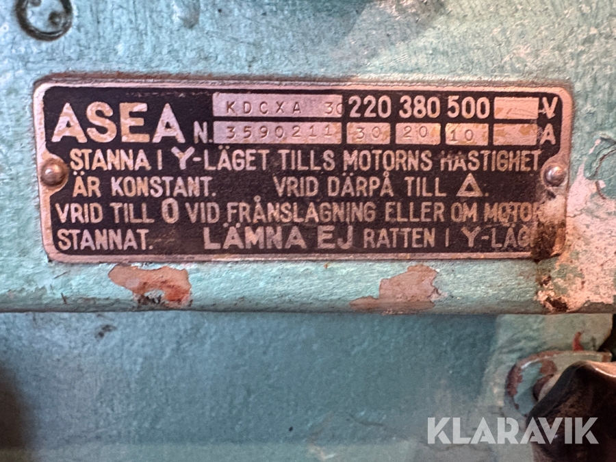 Afretter høvl Jonsereds KDCXA 30