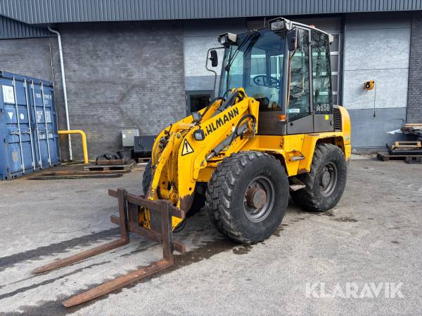 Minilæsser Ahlmann AS50 med sidetip og Pallegafler