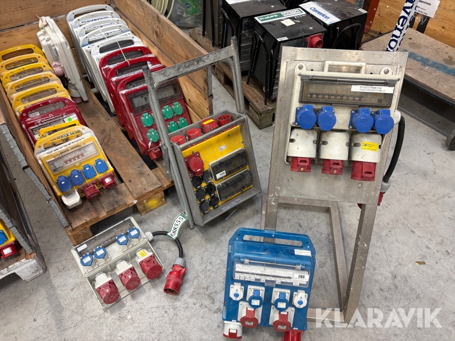 Byggestrømstavler 21 styk