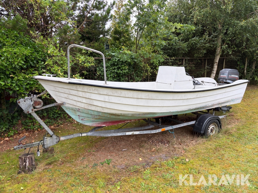 Jolle Ryds 18 fod - med trailer og Mariner 60hk