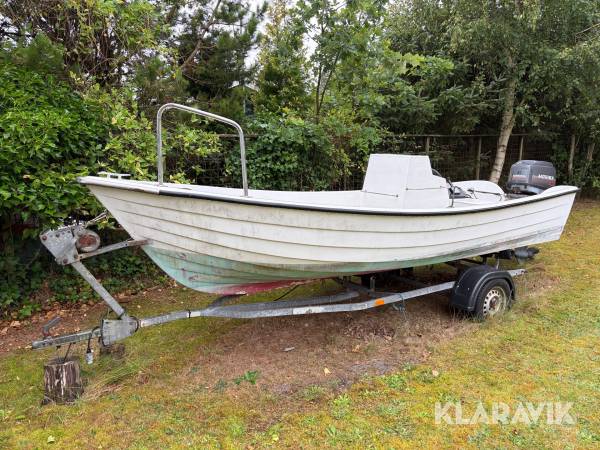 Jolle Ryds 18 fod - med trailer og Mariner 60hk
