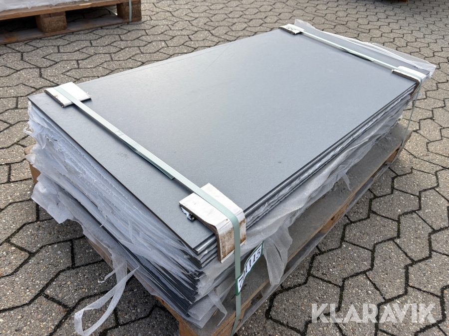 Eternitplader - 119,5x59,5 cm - 38 styks - flint