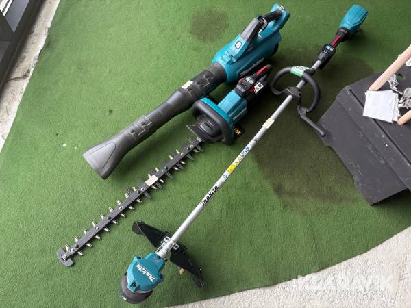 Lot med have redskaber Makita Løvblæser, Græstrimmer og hækkeklipper 