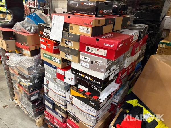 Arbejdssko - assoteret type - 115 styks i alt