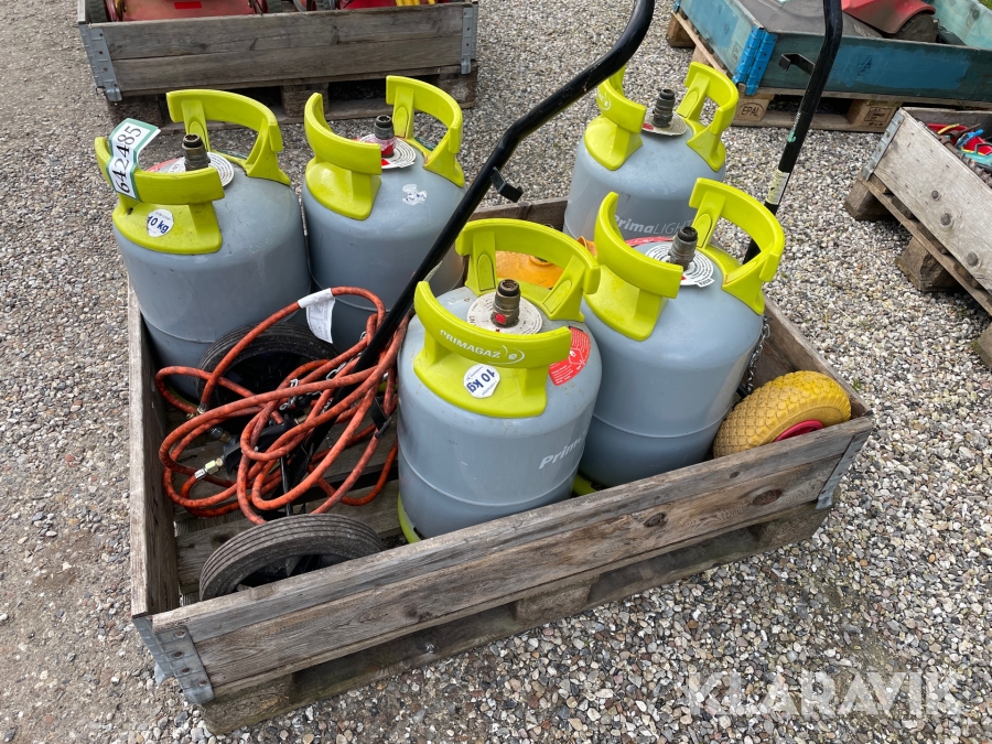 Blandet lot gasflasker