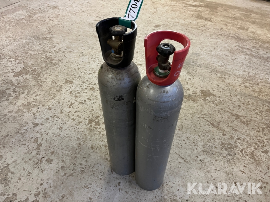 CO2 flasker 10kg 2 styk