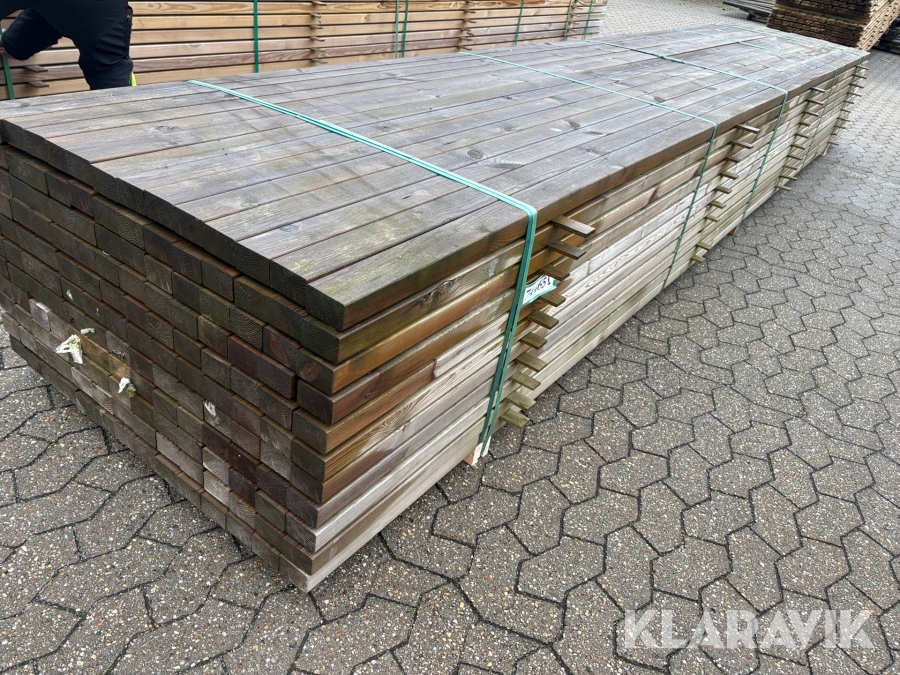 Trykimprægneret reglar - 154 styk