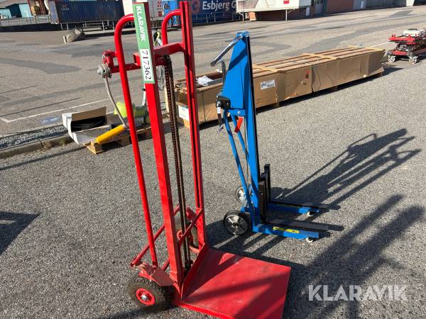 Sækkevognsløfter - mini manuel stabler - 2 styks