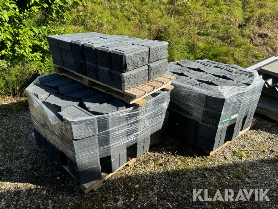 Uflækket topsten Lock-Block Koksgrå RBR