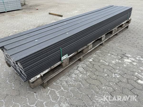 Brædder Re-Textile Sort 28 x 150 x 3600 mm med fer og not