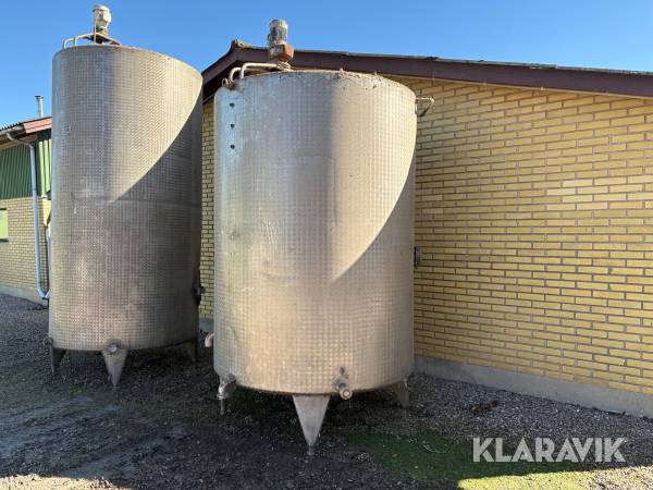 Rustfri ståltank med omrører