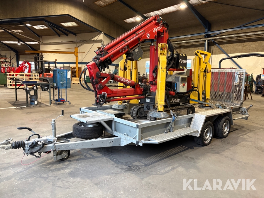 Kran på larvefødder Hymaco Cranes CR5104LHE 7.5 R S traileren medfølger
