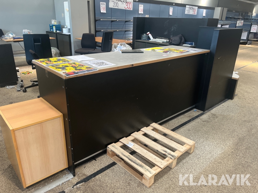 Butiksreception/kasse bord