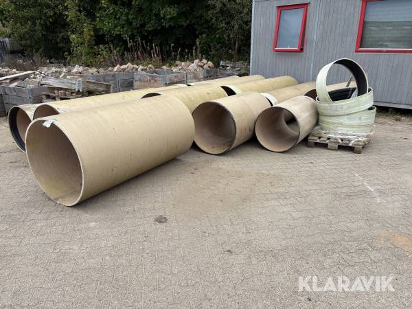 Kloakrør glasfiber / 10 enheder