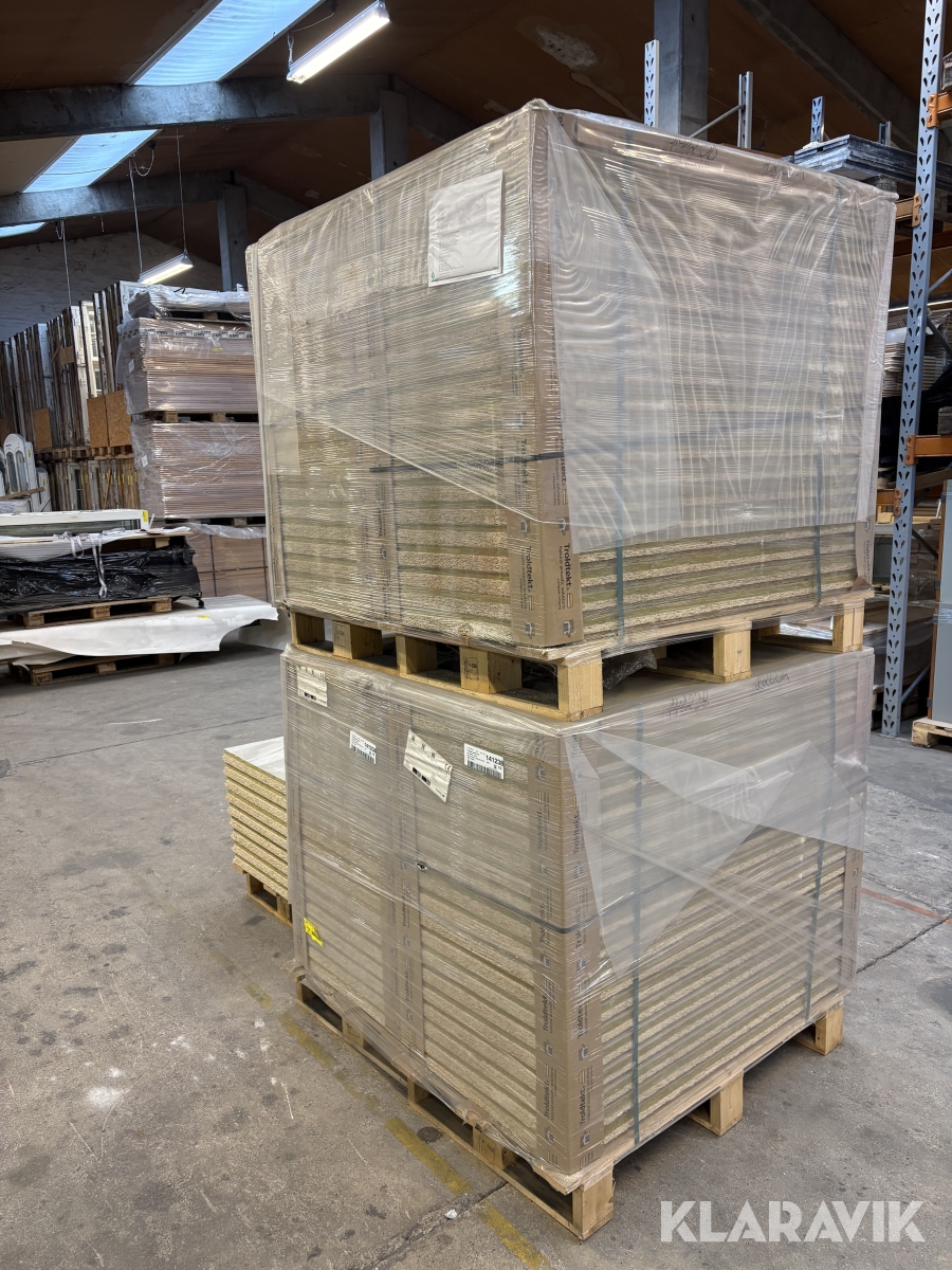 Akustikplader Troldtekt Plus lys fin natur 35x600x1200 mm 85 styk